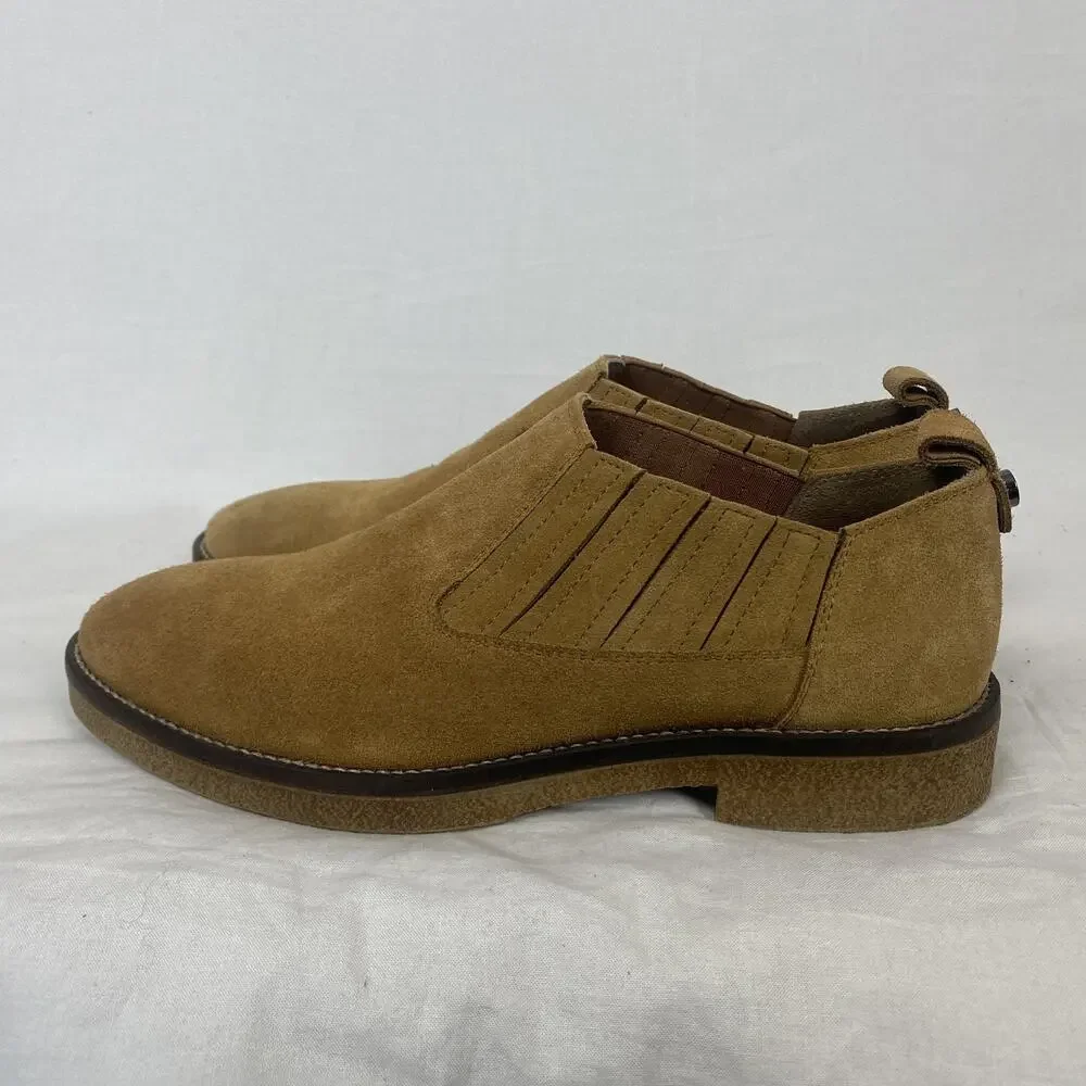 Italeau Ankle Boots Womens 8.5 EU‎ 39 Brown Suede Chelsea Bootie Italy Handmade